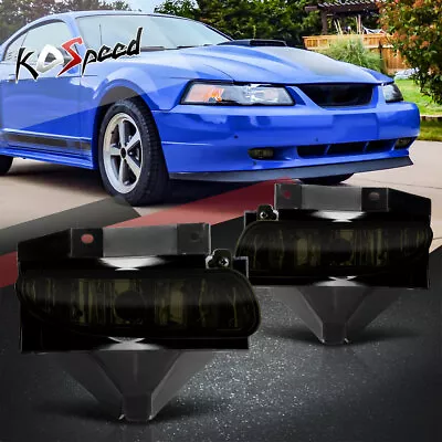 Tinted Lens Front Bumper Fog Light Lamps Replacement For 99-04 Ford Mustang GT • $36.99