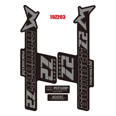 Marzocchi Bomber Z2 2019 Fork Sticker For MTB Bike Bicycle Decals Black Gray • $14.99