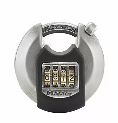 MASTER LOCK Heavy Duty Disc Padlock Combination Stainless Steel Outdoor M40EURD • £19.33