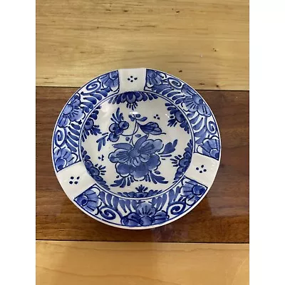 Delft 4.75” Blue White Ash Tray Cigarette Retro MCM • $14.95