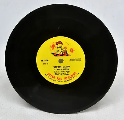 $12.95 • Buy Deputy Dawg 2  Worm Peter Pan Records 78 RPM 1962 Vinyl Record No Sleeve No Skip