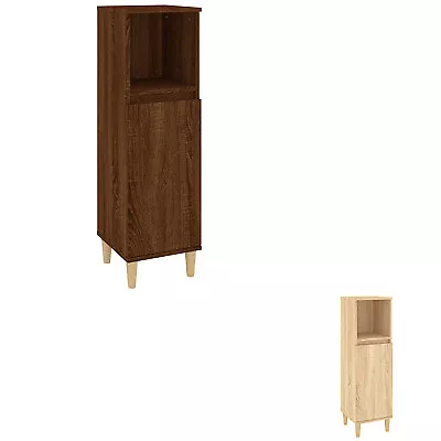 Bathroom Cabinet Freestanding Toilet Storage Cupboard Engineered Wood VidaXL • $76.99