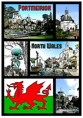 £2.45 • Buy Portmeirion, N / Wales - Souvenir Novelty Fridge Magnet - Gifts / Sights / Flags