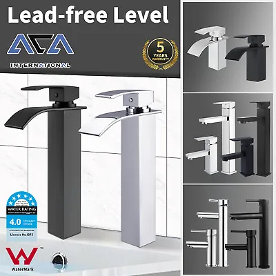 Bathroom Basin Mixer Tap Laundry Sink Brass Faucet Chrome Black WELS Watermark • $59.13