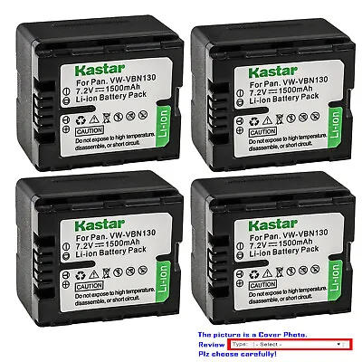 Kastar Replacement Battery Pack For Panasonic VW-VBN130 & HDC-HS900GK Camcorder • $15.99