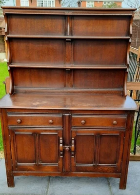 £50 • Buy Ercol 2 Piece Dresser With Drawers Shelves Cupboard