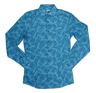 Bar III Tossed Leopard Slim Fit Stretch Men's Long Sleeve Button Down Shirt NWT • $26.95