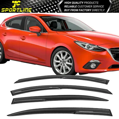 Fits 14-19 Mazda 3 Sedan Hatchback Mugen Style Acrylic Window Visors Guards 4PC • $26.26