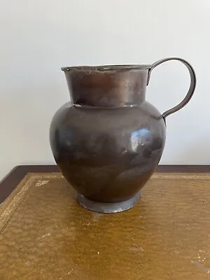 Large Antique Copper Jug Pot  • $54.41