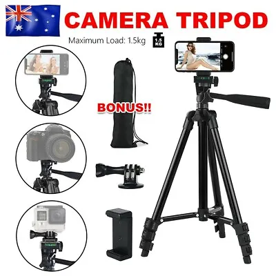 $16.85 • Buy Professional Camera Tripod Stand Mount Phone Holder For IPhone DSLR Travel AU