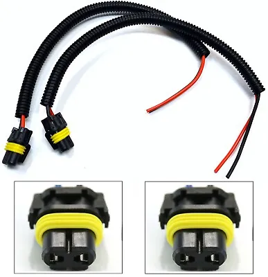 Extension Wire Pigtail Female 9006 HB4 Two Harness Head Light Plug Connector Fit • $11.88