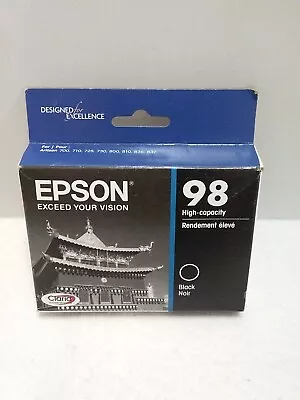 GENUINE Epson 98 Black Ink Cartridge High Capacity Best Before 06/2019 T098120 • $12.50