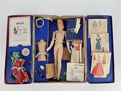 Vintage McCalls’s Peggy The Modern Fashion Model Sewing Mannequin Doll Rare 1942 • $440