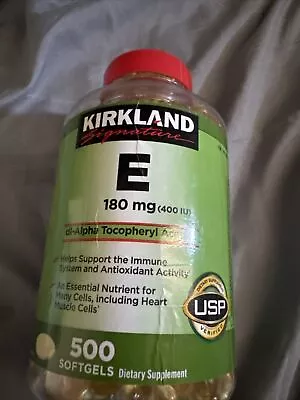 Kirkland Signature Vitamin E 400 IU (180 Mg) 500 Softgels EXP 12/25 • $18.60