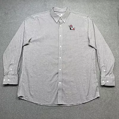 $21.58 • Buy NC State Wolfpack Button Down Shirt Men XL Black Plaid Classic Wolf Head Logo CB