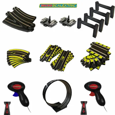 MICRO SCALEXTRIC Track Extension Pack Straights Bends Loops Bridges Spares • £1.95
