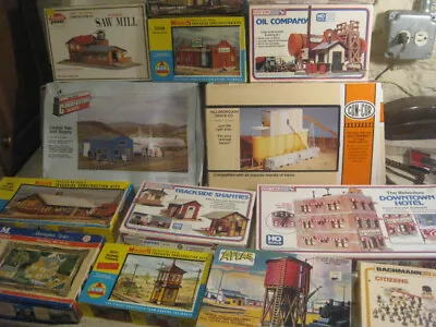 Lot Of 13 HO-N Scale EMPTY Model Train Buildings Boxes For Storage Or Scenery • $3.99