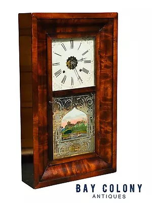 19th C Antique Empire Mahogany Terhune & Edwards Mantle / Shelf Clock • $675