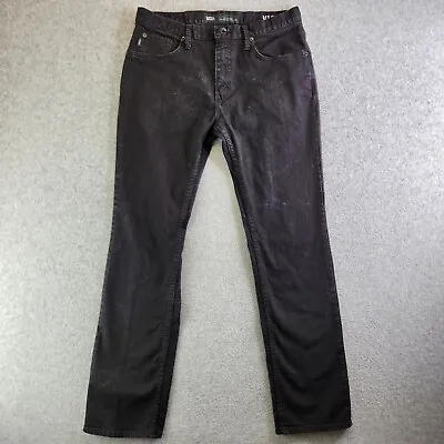 Vans Jeans Mens 32X30 Black V16 Slim Straight Skater Goth Streetwear Denim • $18.97