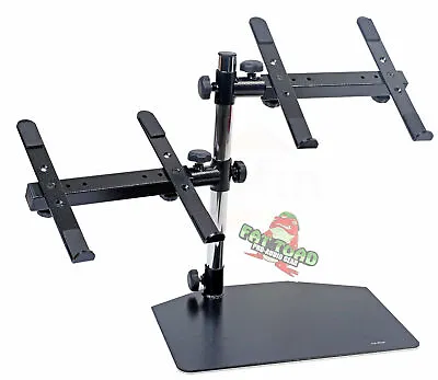 Double DJ Laptop Stand - 2 Tier PA Equipment PC Table Monitor CD Player Speakers • $43.95