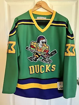 Greg Goldberg Mighty Ducks #33 Headgear Classics Movie Authentic Hockey Jersey • $75