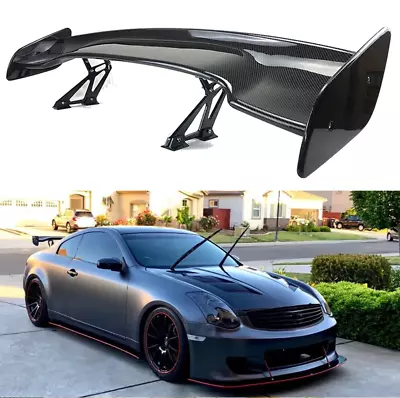47  Carbon Rear Trunk Racing Spoiler Wing Lip GT For Infiniti G35 G37 Coupe • $159.22
