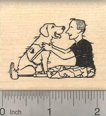 Military Dog Rubber Stamp Therapy Labrador Retriever H24506 WM • $18