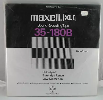 Maxell UD XL I 35-180B  10.5  Reel To Reel Tape Back Coated New Factory Sealed • $159.99