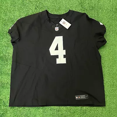 ($350) Nike Vapor Elite Derek Carr Las Vegas Raiders NFL Jersey Mens 60 4XL NWT • $99.99