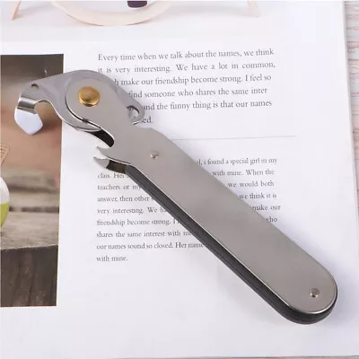 Compact Wine Opener Manual Can Opener Can Piercer Handheld Can Lid Remover Tool • £6.55