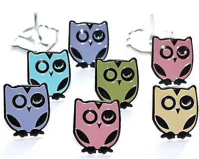 $2.25 • Buy Pastel WINKING OWL BRADS 5 Colors Scouts Hoot Baby Bird Card Making Scrapbooking