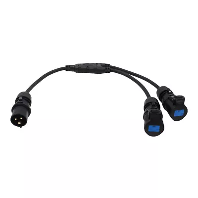 £60 • Buy PCE 16A Moulded Y Split 2.5mm Y Connector Lead Adaptor Power Cable Splitter DJ