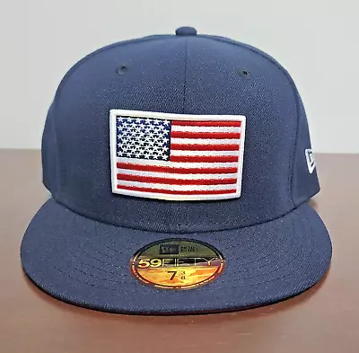 NEW Era American Flag Fitted Hat Men's Size 7 3/8 Official USA Team Free Ship • $27.99