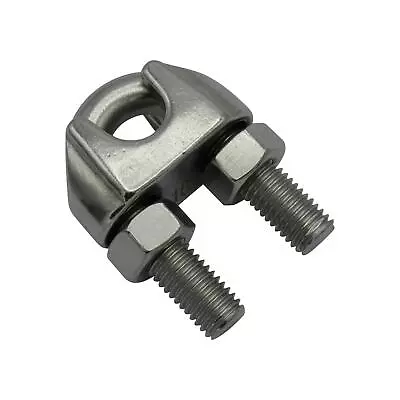 Wire Rope Grips U Bolt Stainless Steel 22MM (DIN741 Bulldog Clamp Marine Boat) • £11.50