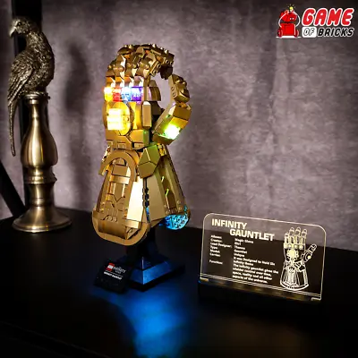 Game Of Bricks LED Nameplate For LEGO® Infinity Gauntlet 76191 • $34.35