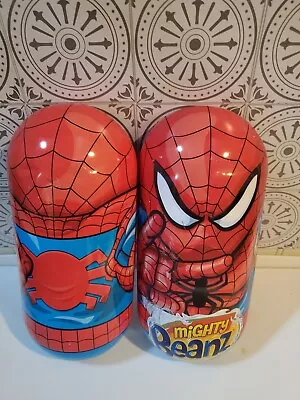 LOT (21) MIGHTY BEANZ With TIN Spiderman Collectors Case BEANS • $27