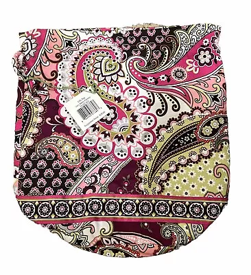 Vera Bradley Very Berry Paisley Plastic Lined Drawstring Ditty Bag Gym Bathroom • $17.99