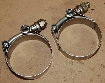 Harley Davidson Sportster Ironhead Drag Specialties 2  Exhaust Clamps 203093 Ss • $14.50
