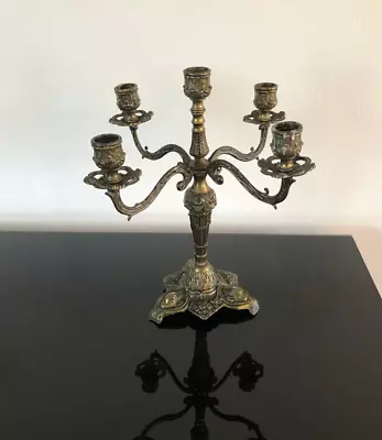 Vintage 5 Candle Candelabra Made In Italy Metal • $39.99