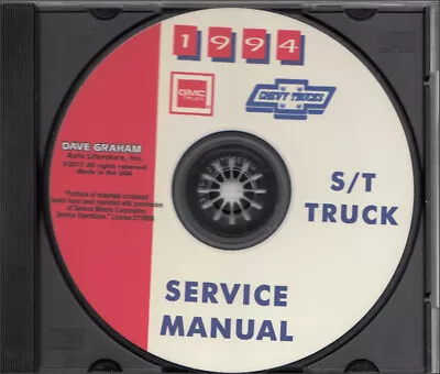 1994 ST Truck Shop Manual CD Sonoma Jimmy S10 Pickup S 10 Blazer Chevy GMC • $29.94