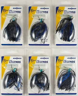 (lot Of 6) Luck E Strike Legends Scrounge 3/8oz Sj384l-445-1 Black Blue F9106 • $5.14