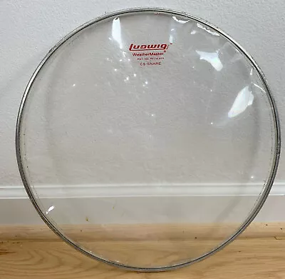 LUDWIG 14  CS-SNARE Drum Head Resonant Bottom Side 80s 90s Vtg Red Label Thin • $15