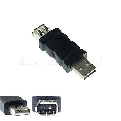 IEEE 1394 6 Pin Female To USB Male F/M  Adaptor Converter AM/1394 6F Practical • £7.19