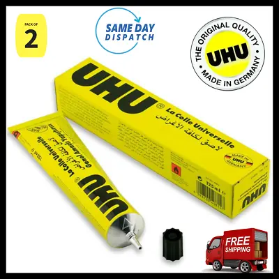 UHU All Purpose Glue 125ml Jumbo Size Tubes Extra Strong Clear Adhesive X 2 • £8.95