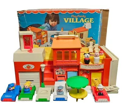 VTG 1973 Fisher-Price Little People #997 Play Family Village W/Original Box  • $149.99