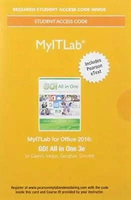 MyITLab With Pearson EText --  Access Card -- For GO! All In One - VERY GOOD • $19.41