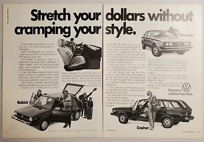 $13.48 • Buy 1977 Print Ad Volkswagen VW Rabbit, Scirocco & Dasher Station Wagon