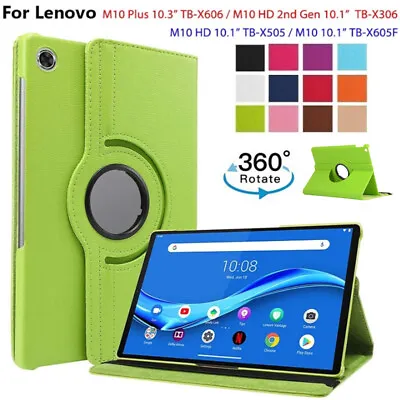 $16.59 • Buy For Lenovo Tab M8 M10 FHD Plus P11 Tablet 360 Rotation Leather Stand Case Cover