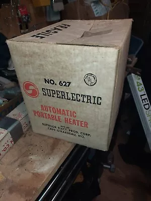 Vintage Superior Electric No. 627 SUPERLECTRIC Instant Heat Space Heater W Box • $115