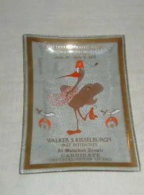 1975 Shriners Campaign Glass Candy Dish Imperial Outer Guard Candidate • $12.99